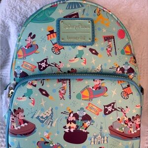 Loungefly Disney Parks Mickey Mouse Pluto Goofy Donald Fun Fair Backpack